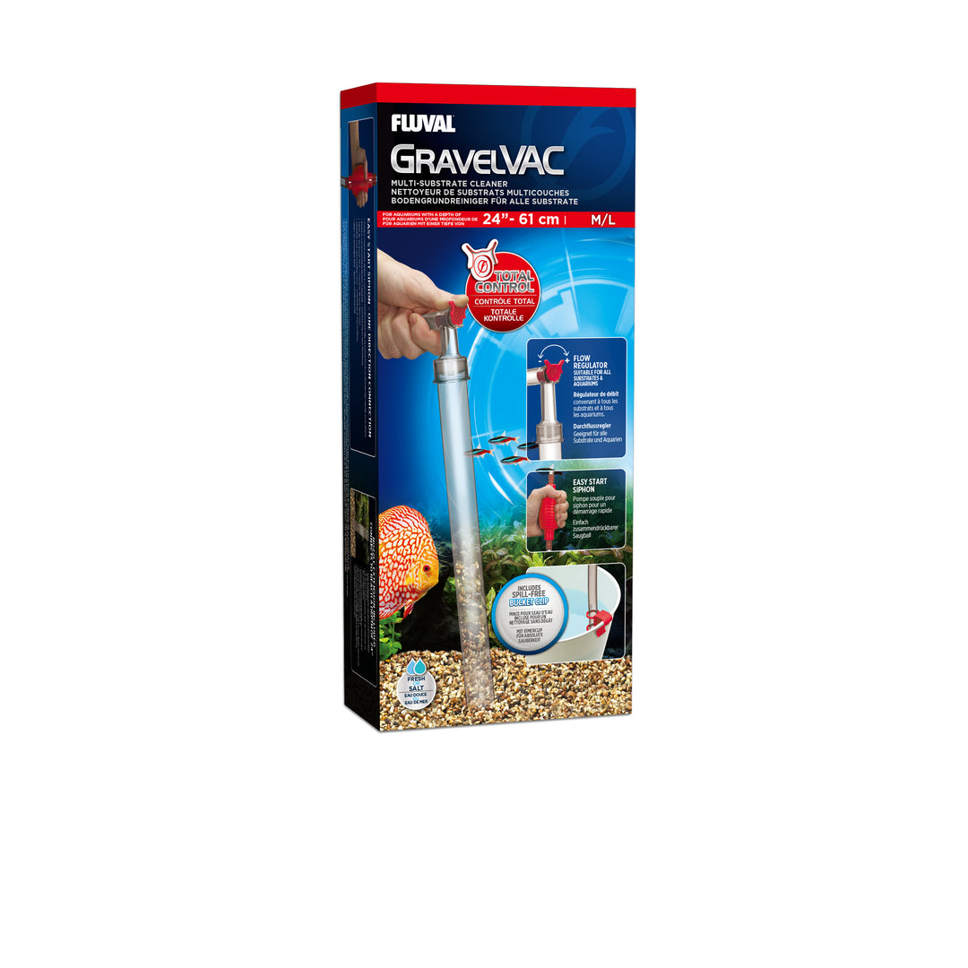 Fluval - Nettoyeur de Substrat GravelVac - Siphon pour Aquariums