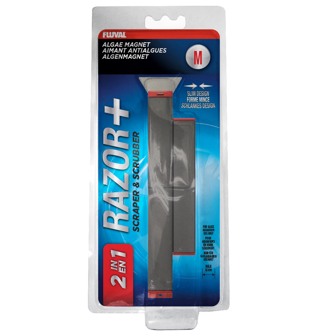 Fluval - Aimant Antialgues 2 en 1 Razor+ - Nettoyeur pour Aquariums