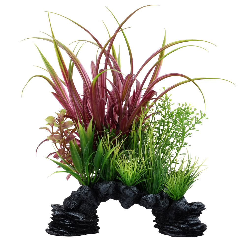 Fluval Aqualife - Plante Sagittaire Rouge - Plante Artificielle pour Aquariums