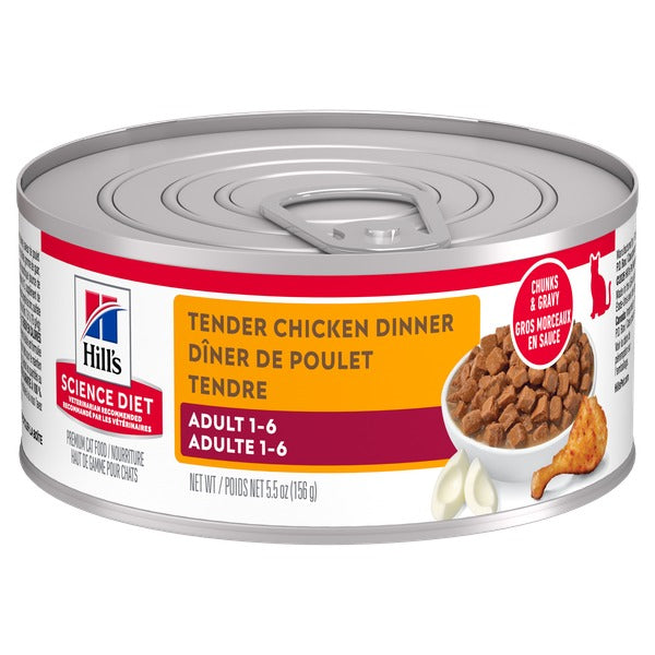 Hill's Science Diet - Chat Adulte Pâté de Poulet Tendre - Nourriture Humide pour Chats