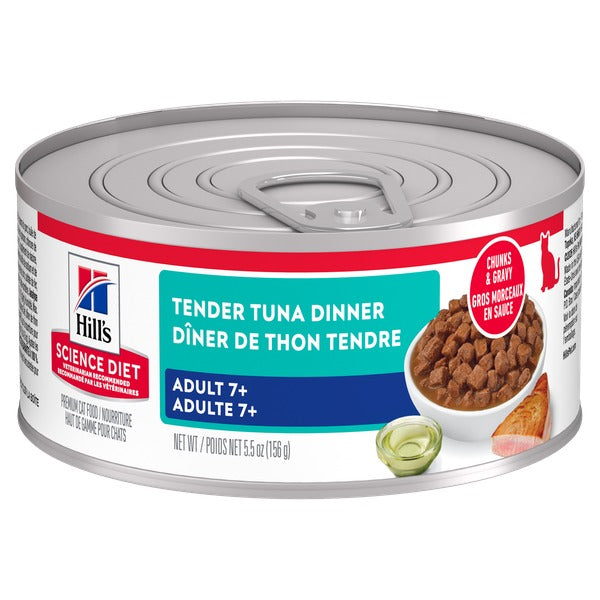 Hill's Science Diet - Chat Senior 7+ Pâté de Thon - Nourriture Humide pour Chats