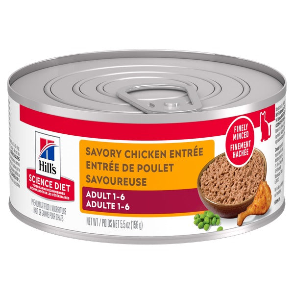 Hill's Science Diet - Chat Adulte Pâté de Poulet - Nourriture Humide pour Chats