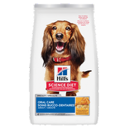 Hill's Science Diet - Soins Bucco-Dentaires (Oral Care), Poulet et Riz Brun avec Orge - Nourriture Sèche pour Chiens Adultes