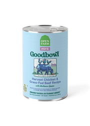 Open Farm GoodBowl - Pâté Poulet et Boeuf Nourri à l'Herbe - Nourriture Humide avec Grains Entiers pour Chiens