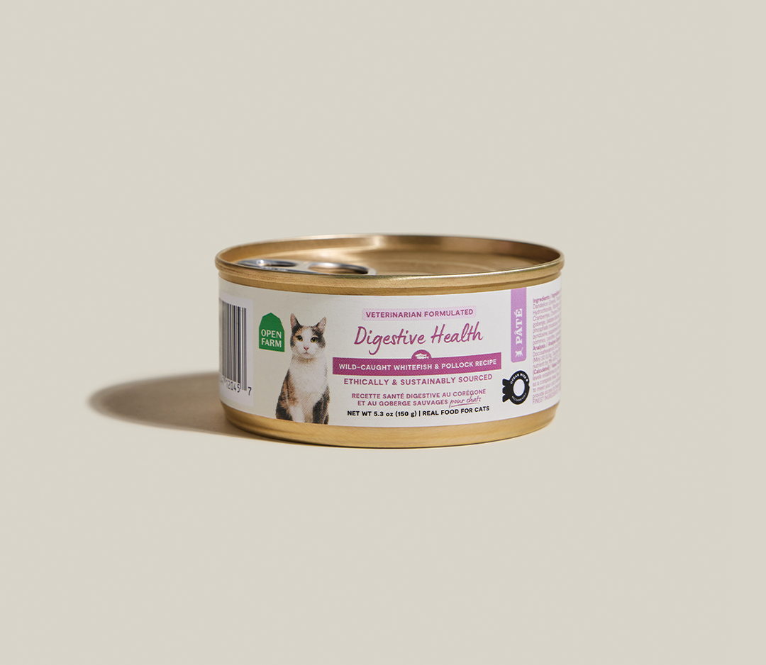 Open Farm Functional - Santé Digestive, Goberge Sauvage de l'Alaska et Avoine - Nourriture Sèche pour Chats