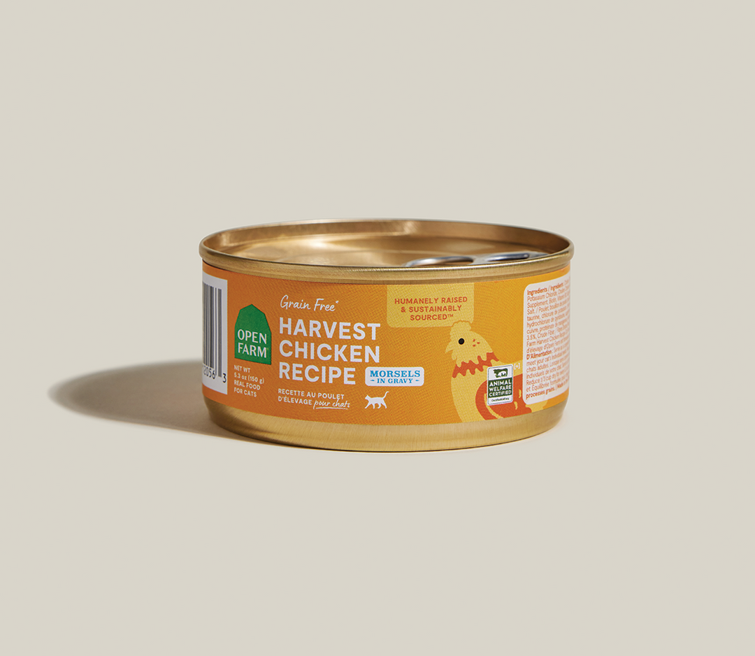 Open Farm Hearty Morsels - Bouchées de Poulet d'Élevage en Sauce - Nourriture Humide Sans Grains pour Chats