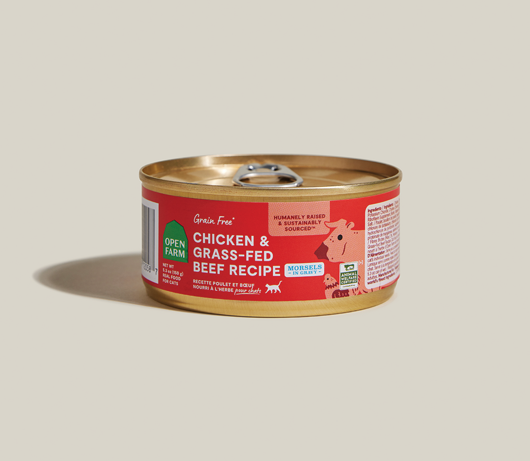 Open Farm Hearty Morsels - Bouchées Poulet et Boeuf - Nourriture Humide Sans Grains pour Chats