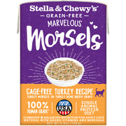 Stella & Chewy's Marvelous Morsels - Chat Morceaux de Dinde Élevé en Liberté dans un Bouillon - Nourriture Humide Sans Grains pour Chats en Tetra Pak