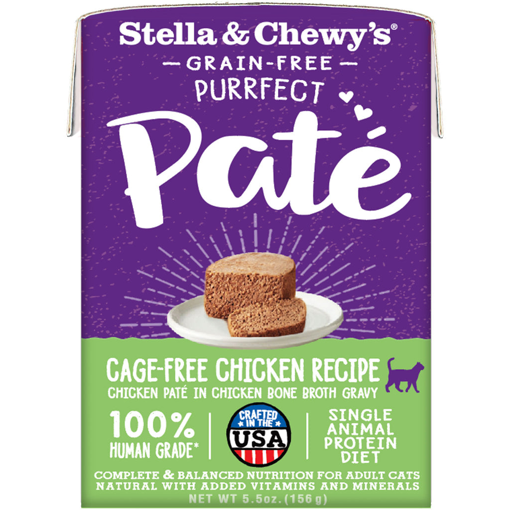Stella & Chewy's Purrfect Paté - Chat Pâté de Poulet Élevé en Liberté dans un Bouillon - Nourriture Humide Sans Grains pour Chats en Tetra Pak