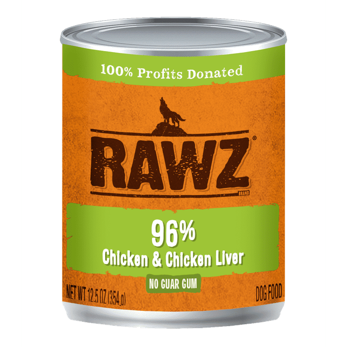Rawz - 96% Poulet et Foie de Poulet - Nourriture Humide en Pâté pour Chiens