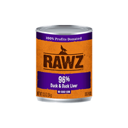 Rawz - 96% Canard et Foie de Canard - Nourriture Humide en Pâté pour Chiens