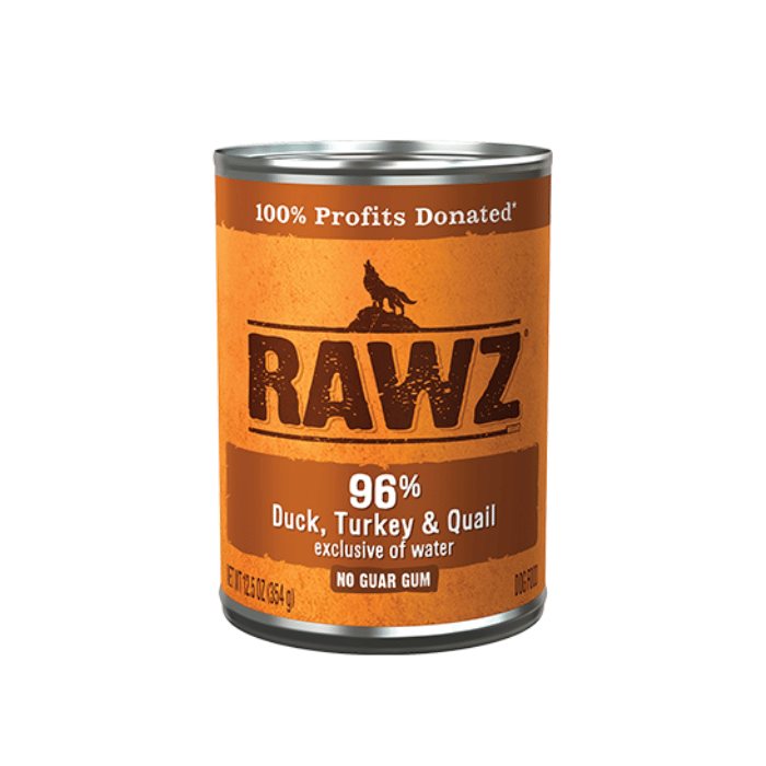 Rawz - 96% Canard, Dinde et Caille - Nourriture Humide en Pâté pour Chiens