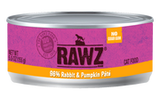 Rawz - Pâté 96% Lapin et Citrouille - Nourriture Humide pour Chats
