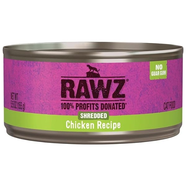 Rawz - Poulet Effilochés - Nourriture Humide Sans Grains pour Chats