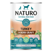 Naturo - Dinde en Sauce aux Herbes - Nourriture Humide Sans Grains pour Chiens Adultes 1-7 Ans en Sachet