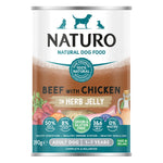 Voir l’image dans la galerie, Naturo - Boeuf et Poulet en Gelée aux Herbes - Nourriture Humide Sans Grains pour Chiens Adultes 1-7 Ans en Sachet