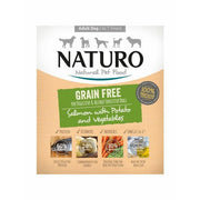 Naturo - Saumon, Patate et Légumes - Nourriture Humide Sans Grains pour Chiens Adultes 1-7 Ans en Sachet