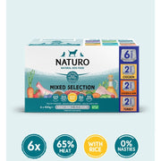 Naturo - Assortiment Varié avec Riz (Poulet, Agneau et Dinde) - Nourriture Humide pour Chiens Adultes 1-7 Ans en Sachet