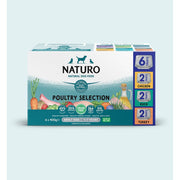 Naturo - Assortiment de Volailles (Poulet, Canard et Dinde) - Nourriture Humide Sans Grains pour Chiens Adultes 1-7 Ans en Sachet