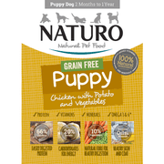 Naturo Mini - Poulet, Patate et Légumes - Nourriture Humide Sans Grains pour Chiots en Sachet