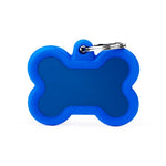 Voir l’image dans la galerie, My Family - Hushtag Os Aluminium Bleu/Caoutchouc Bleu - Médaille d'Identité pour Chiens