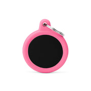 MFC Hushtag Cercle Aluminium L Noir/Caoutchou Rose