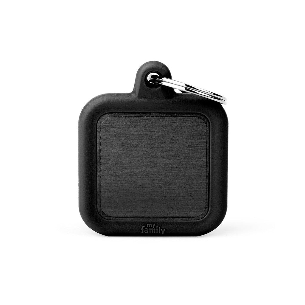 MFC Hushtag Carré Aluminium L Noir/Caoutchou Noir