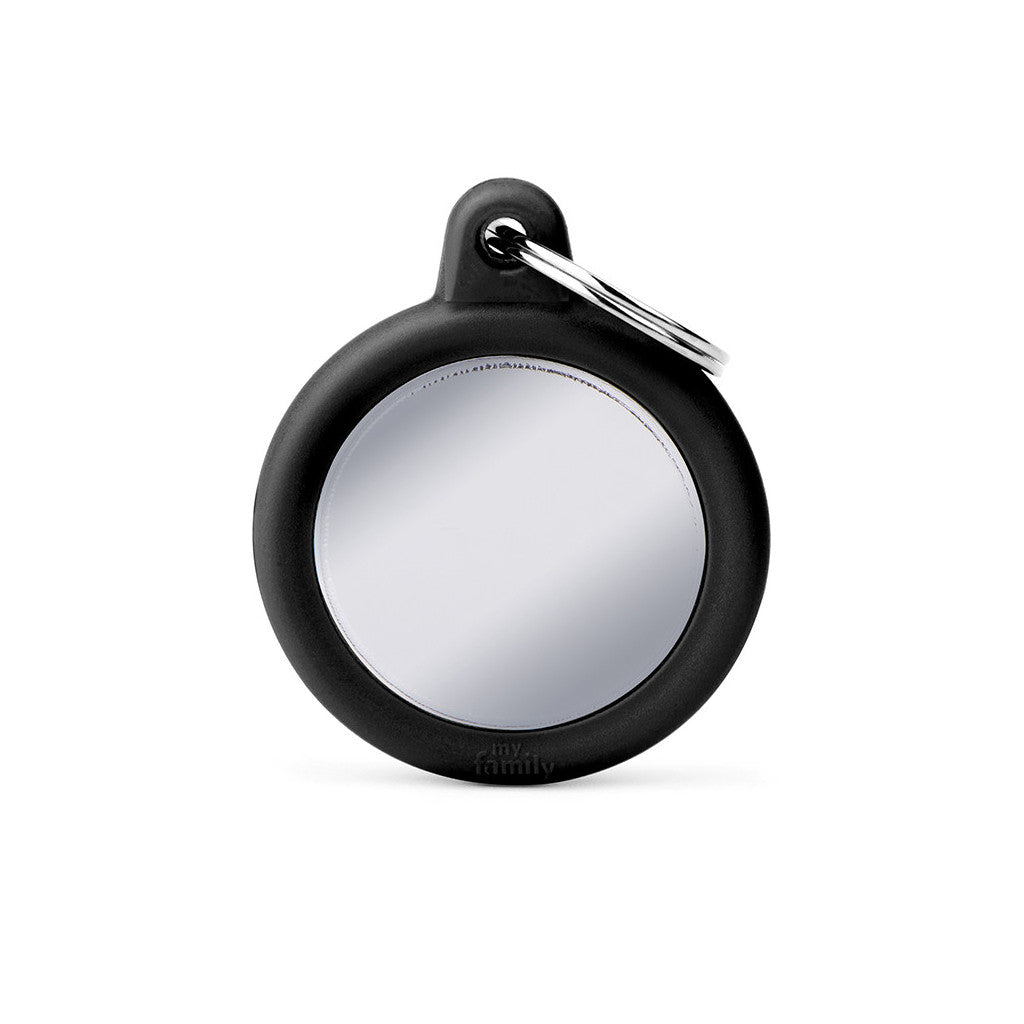 MFC Hushtag Cercle Aluminium L Chromé/Caoutchou Noir