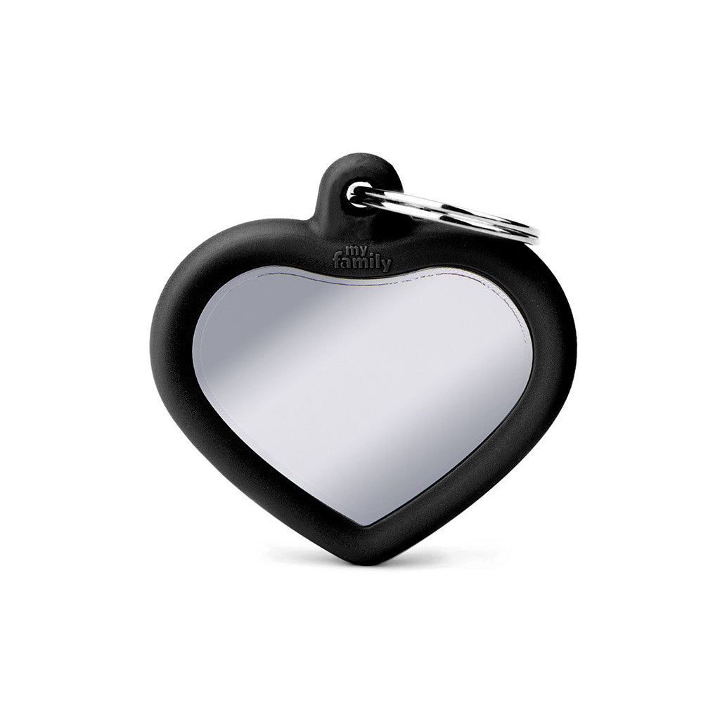 MFC Hushtag Coeur Aluminium L Chromé/Caoutchou Noir