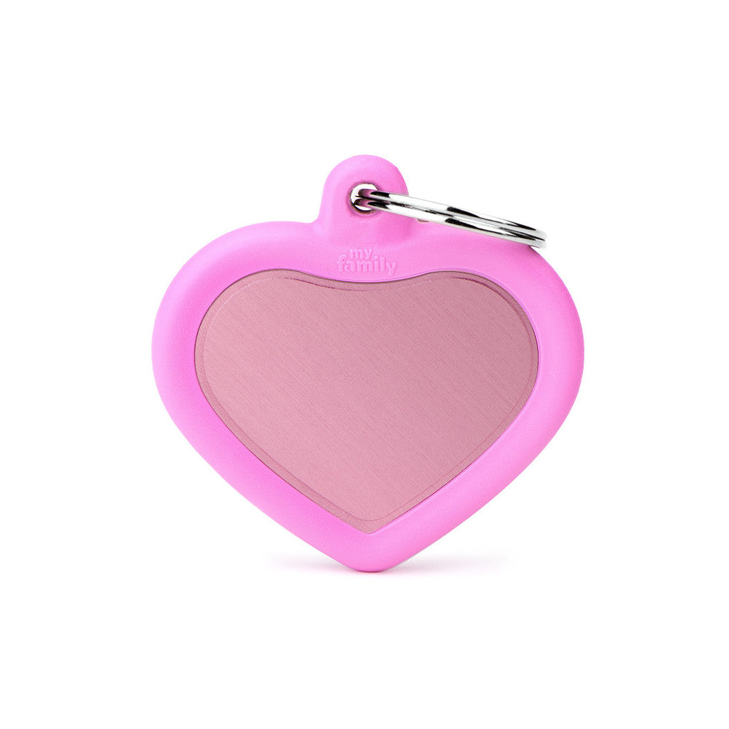 MFC Hushtag Coeur Aluminium L Rose/Caoutchou Rose