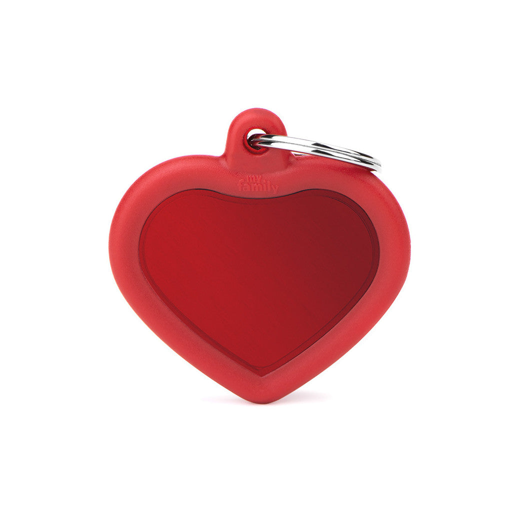 MFC Hushtag Coeur Aluminium L Rouge/Caoutchou Rouge
