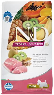 Farmina N&D Tropical Selection - Porc, Épeautre, Avoine et Fruits Tropicaux - Nourriture Sèche pour Chiens de Petites Races
