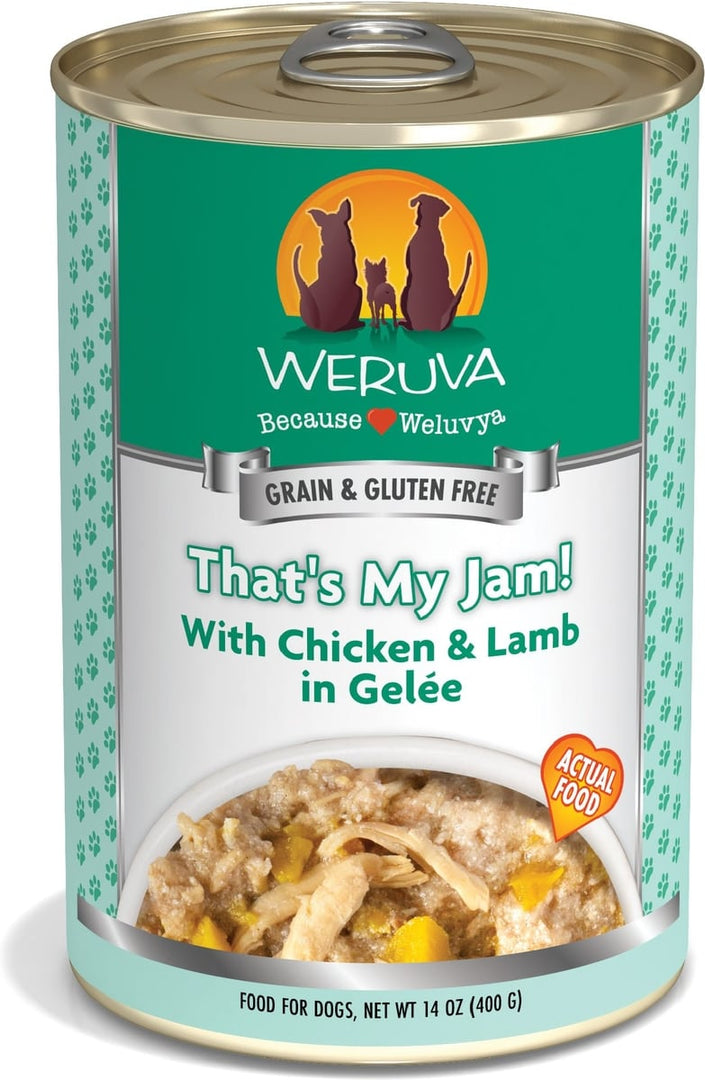 Weruva Classic - That's My Jam! - Poulet et Agneau en Gelée - Nourriture Humide Sans Grains pour Chiens