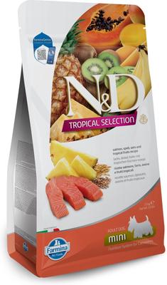Farmina N&D Tropical Selection - Saumon, Épeautre, Avoine et Fruits Tropicaux - Nourriture Sèche pour Chiens de Petites Races