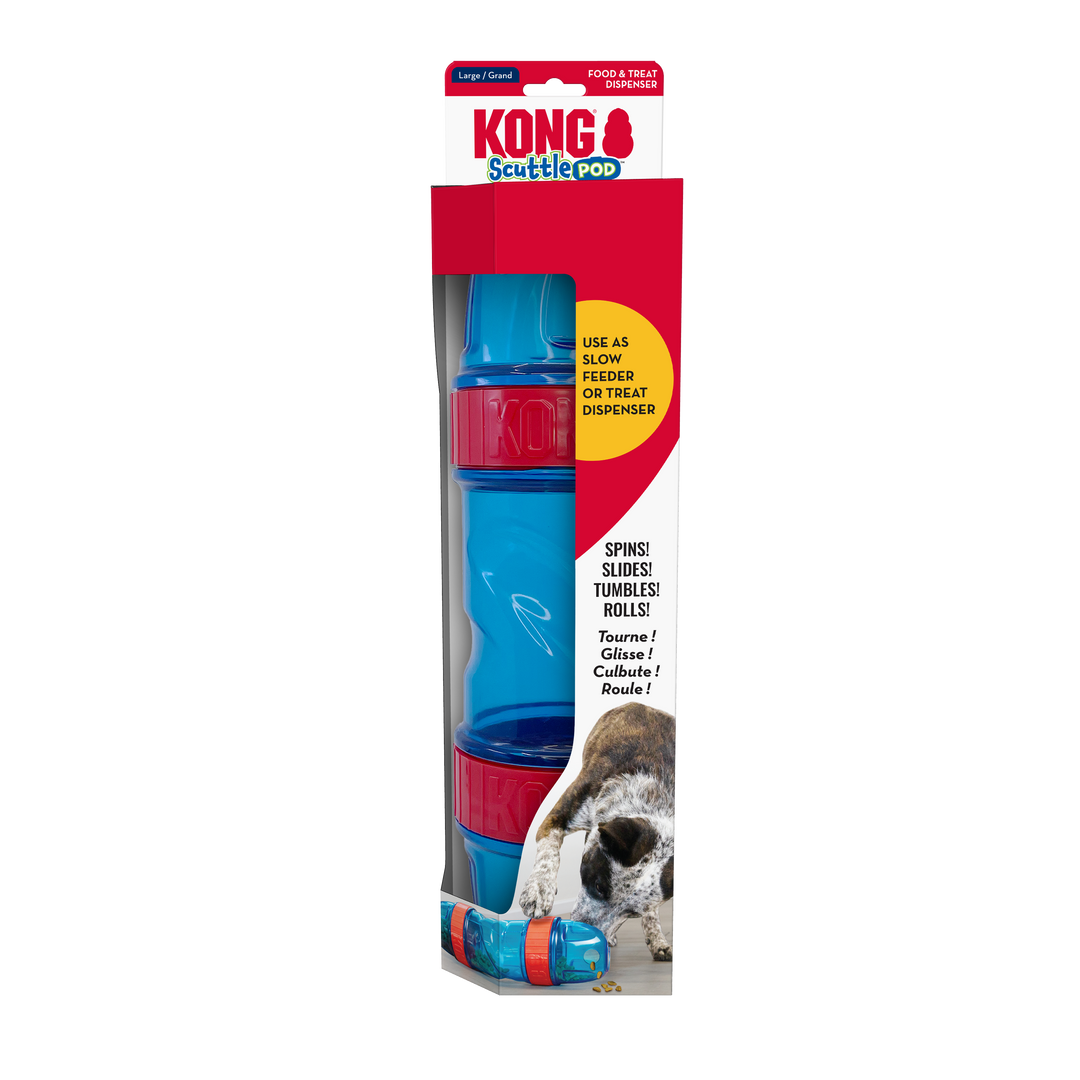 Kong - Scuttle Pod - Jouet Distributeur de Friandises pour Chiens