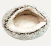 GOO-EEZ Lit Rond Peluche à Capuche Gris Clair 19.5