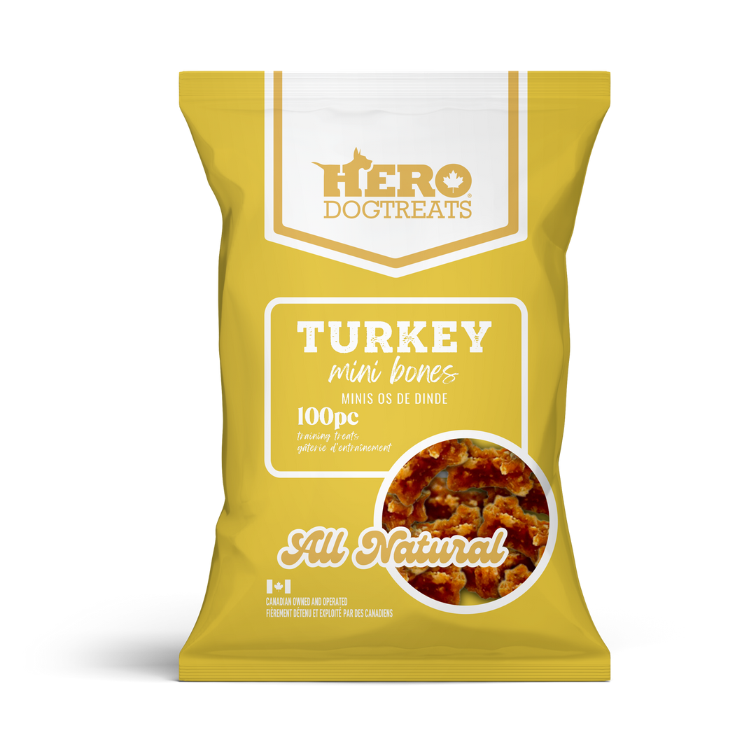 Hero - Mini Os de Dinde - Gâteries Naturelles pour Chiens