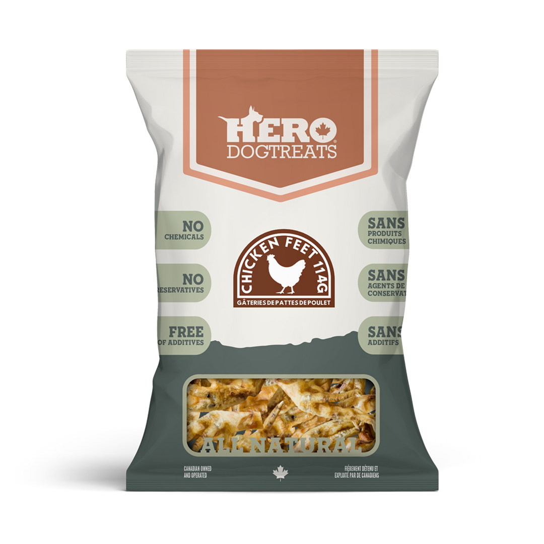 Hero - Pattes de Poulet - Gâteries Naturelles pour Chiens