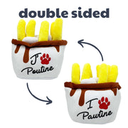 Lulubelles Power Plush - J'aime Poutine - Jouet en Peluche avec Couineur pour Chiens
