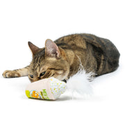 Kittybelles - Meh'tcha Pee Latte avec Herbe à Chat - Jouet en Peluche Froissé pour Chats