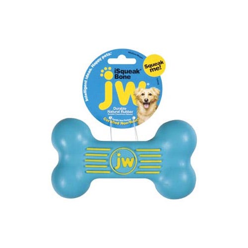 JW Pet - Os iSqueak - Jouet à Mâcher en Caoutchouc avec Couineur pour Chiens