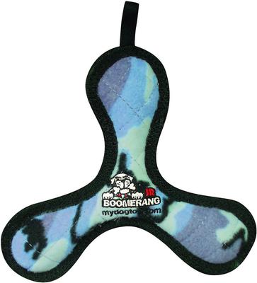 Tuffy Ultimates - Boomerang Jr - Jouet de Tiraillement Ultra Résistant avec Couineur pour Chiens