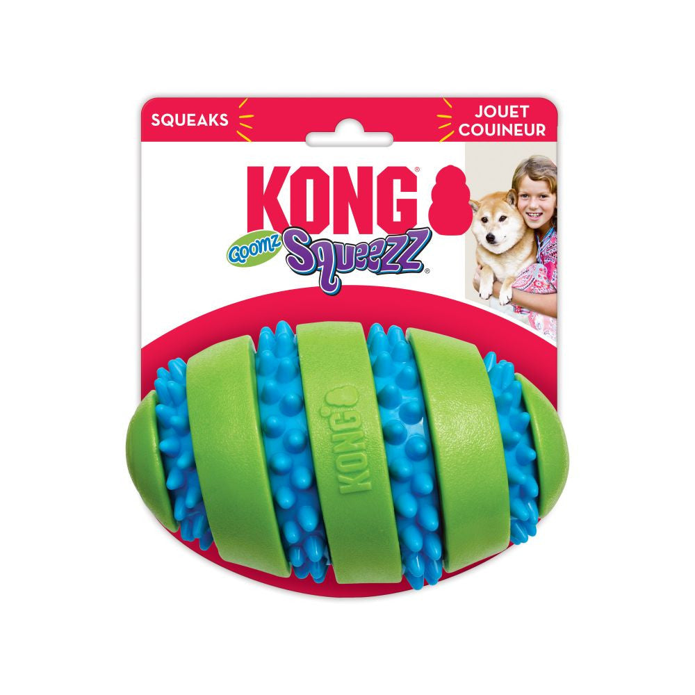 Kong Squeezz - Ballon Football Goomz - Jouet à Mâcher pour Chiens