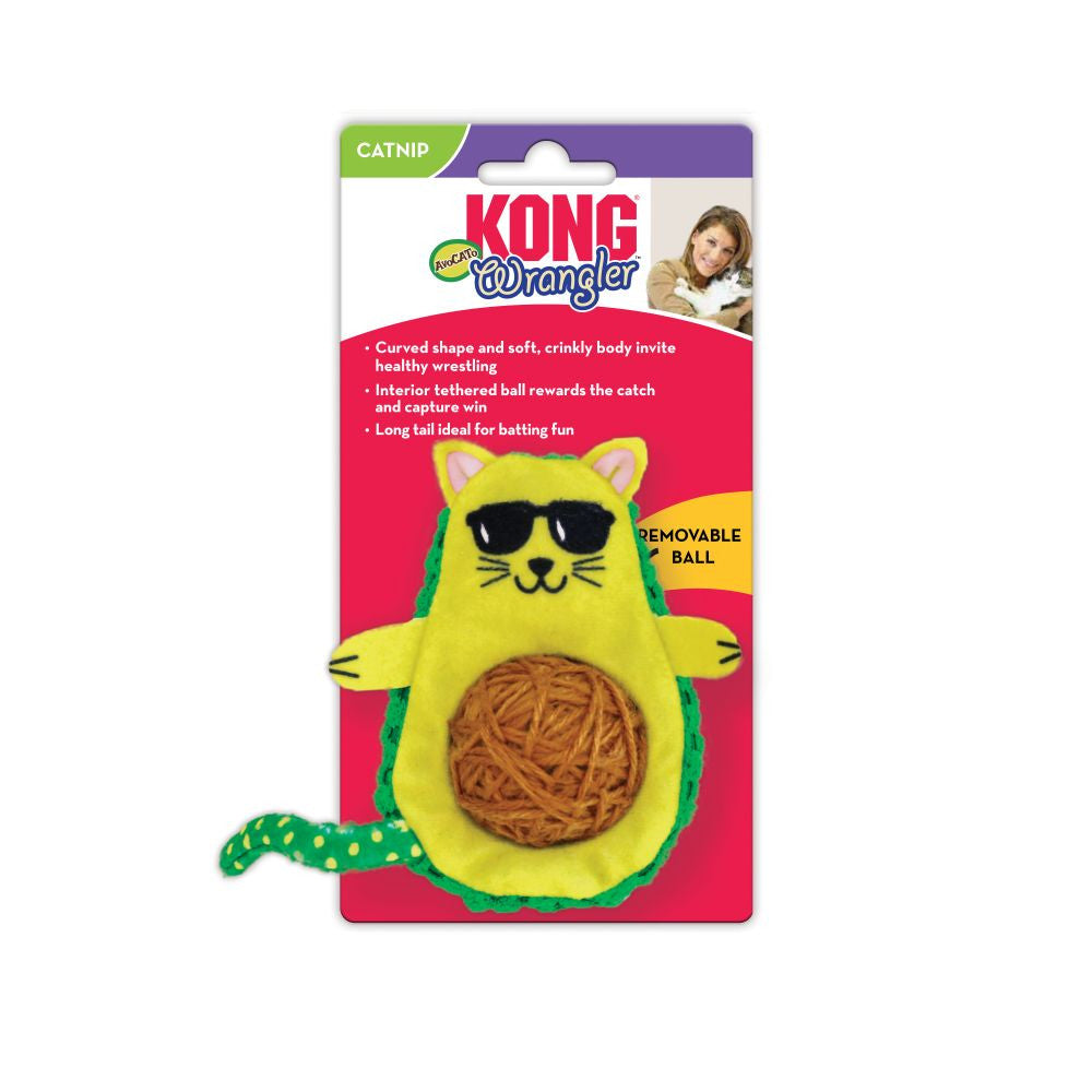 Kong - Wrangler AvoCATo - Jouet avec Herbe à Chat