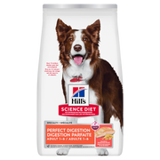 Hill's Science Diet - Digestion Parfaite (Perfect Digestion), Saumon et Riz Brun - Nourriture Sèche pour Chiens Adultes 1-6 Ans