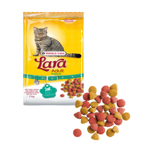 Lara - Dinde et Poulet - Nourriture Sèche pour Chats Adultes d'Intérieur