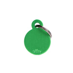 Voir l’image dans la galerie, My Family - Basic Rond Aluminium Vert - Médaille d'Identité pour Chiens