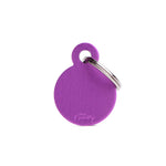 Voir l’image dans la galerie, My Family - Basic Rond Aluminium Violet - Médaille d'Identité pour Chiens
