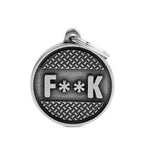 Voir l’image dans la galerie, My Family - Bronx Cercle F**K Argent Antique - Médaille d'Identité pour Chiens