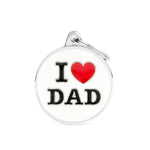 Voir l’image dans la galerie, My Family - Charmes Cercle I LOVE DAD - Médaille d'Identité pour Chiens